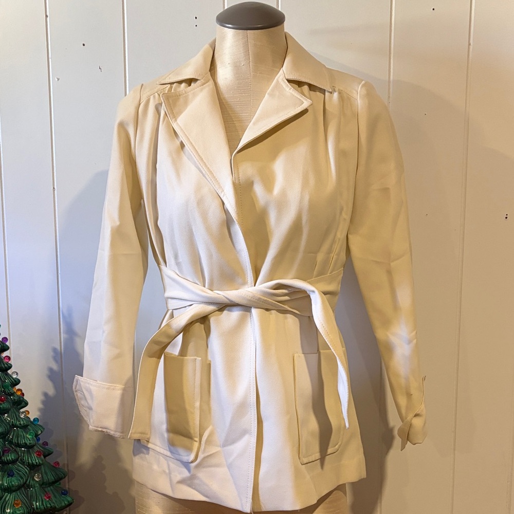 Vintage Pizelli Elegant Cream Women's Coat